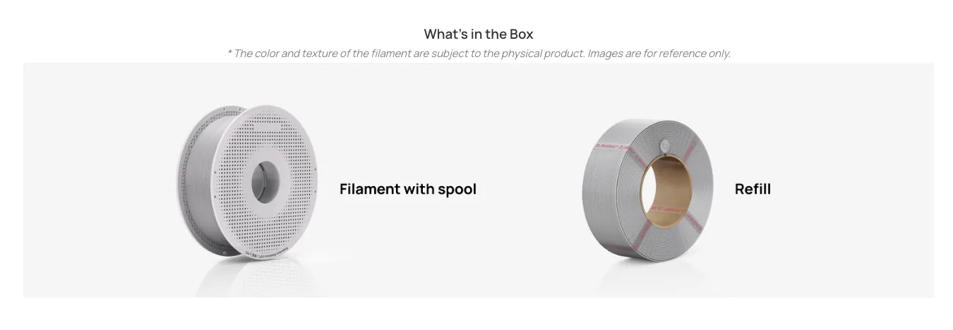 Bambu Lab PLA-CF filament packaging showing filament with spool and refill options