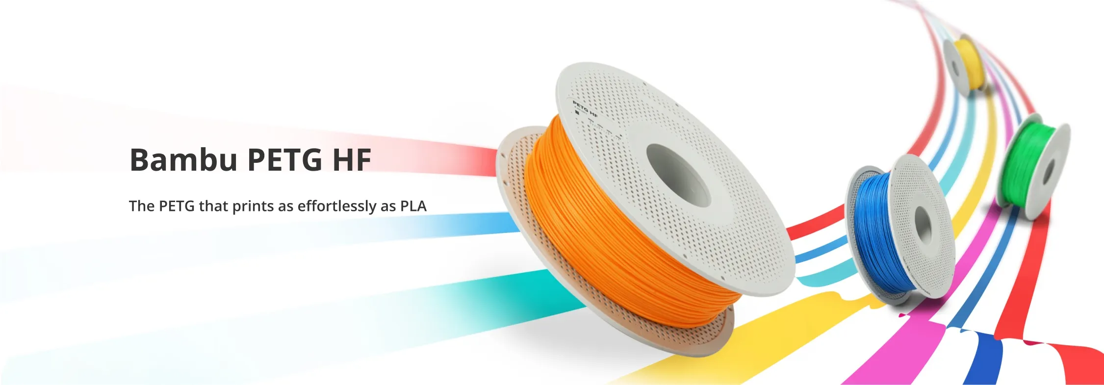 Bambu PETG HF filament spools high flow PETG product overview