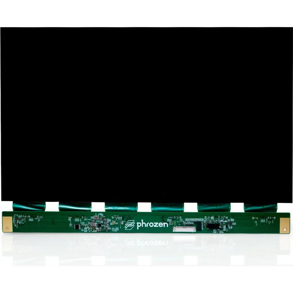 Phrozen Sonic Mega 8K / 8KS / 8K V2 replacement LCD screen, front view with ribbon cable at the bottom