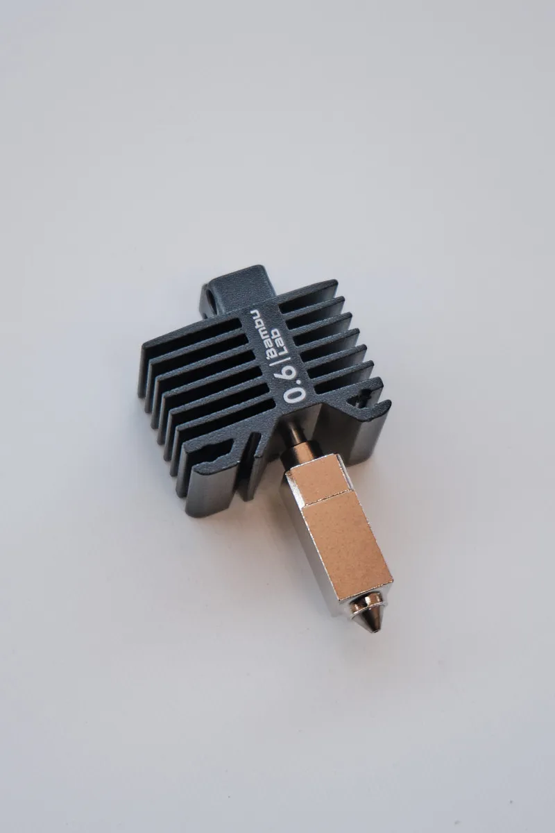 Bambu Lab Hotend with 0.6mm Hardened Steel Nozzle for X1C, P1P, and P1S 3D Printers