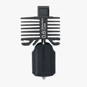 Genuine Bambu Lab hotend with 0.6mm hardened steel nozzle and silicone sock for X1 Carbon and P1 series, SKU FAH-005-N-1