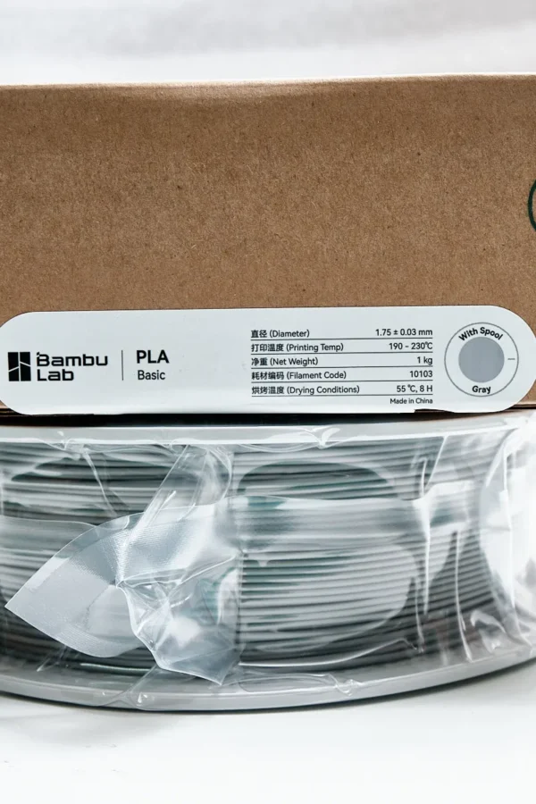 Bambu Lab PLA Basic Gray filament 1.75mm 1kg/Spool - Voxelfuse3d