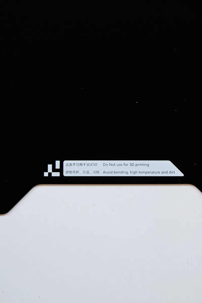 Rear view of FAP031-V1 Vision Encoder Plate showing "Do Not use for 3D printing" warning label.