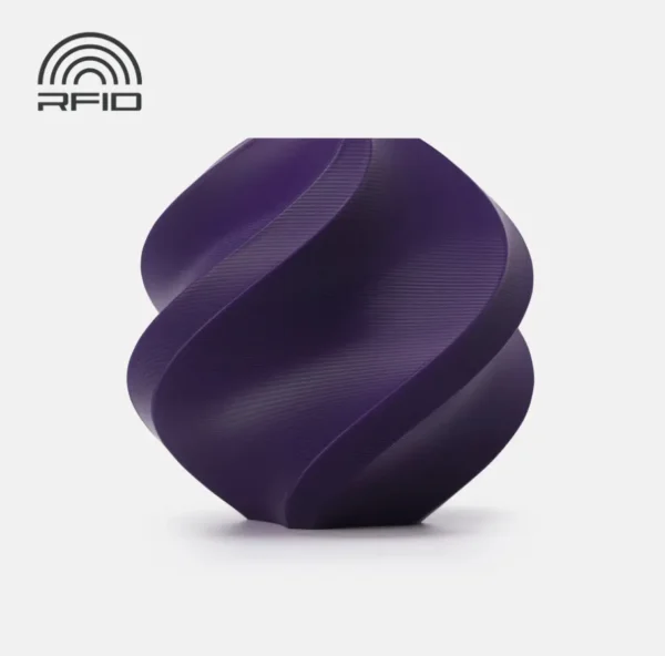 3D printed sample made with Bambu Lab PLA Basic Indigo Purple filament featuring smooth surface and rich purple color (Color Code 10701)