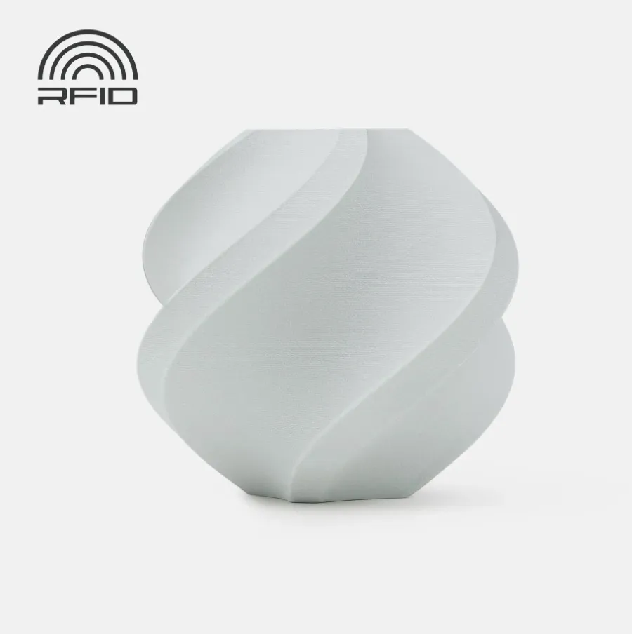 Lightweight 3D printed model made with Bambu Lab PLA Aero gray filament featuring matte surface finish