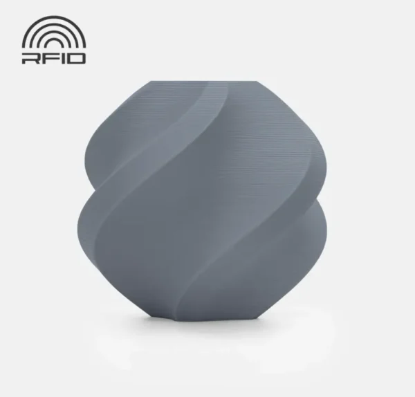 3D printed model made with Bambu Lab PLA Matte Ash Gray Filament showing smooth matte surface and neutral gray tone, Color Code 11102