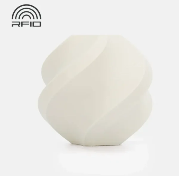 3D printed model made with Bambu Lab PLA Matte Bone White Filament showing smooth matte surface and soft off-white tone, Color Code 11103