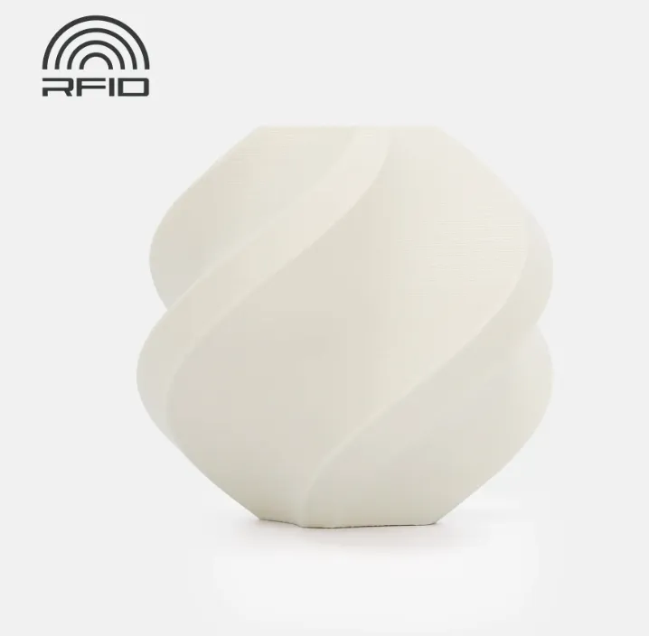 3D printed model made with Bambu Lab PLA Matte Bone White Filament showing smooth matte surface and soft off-white tone, Color Code 11103