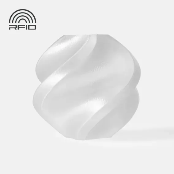 Transparent 3D printed model made with PC filament, RFID enabled printing material