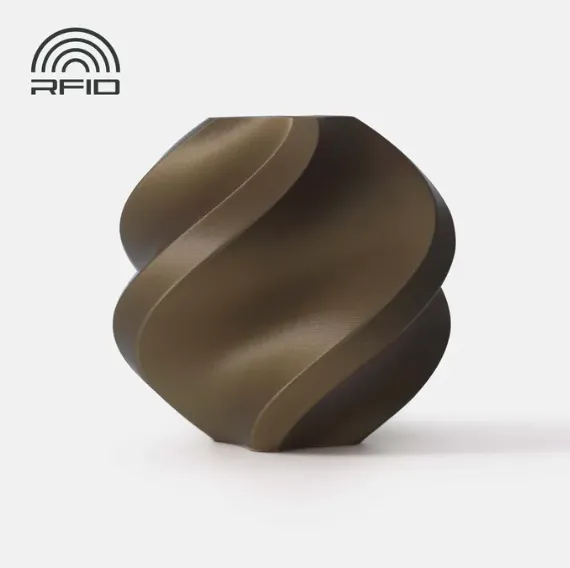 Bronze 3D printed model made with PLA Basic Bronze filament, RFID enabled