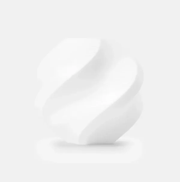 White flexible 3D printed object made with TPU 90A filament, smooth surface finish