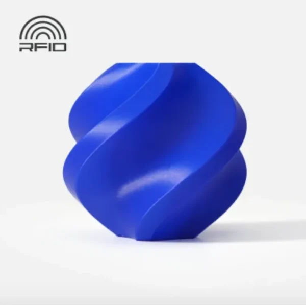 3D printed sample made with Bambu Lab PETG Basic Deep Blue filament, smooth surface and solid color, code 30603