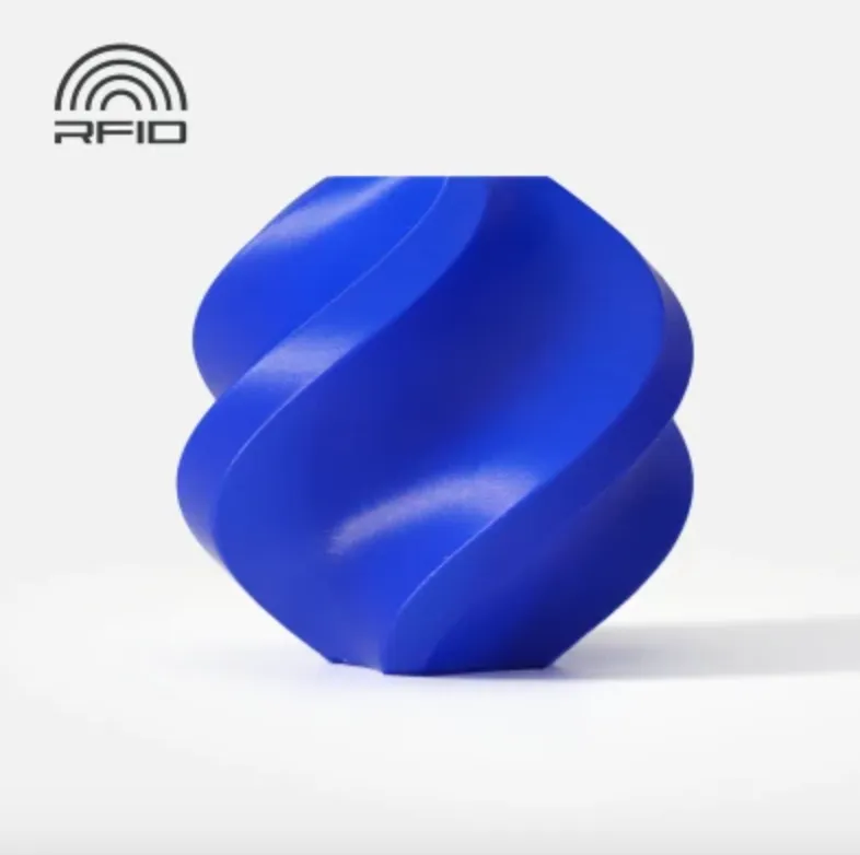 3D printed sample made with Bambu Lab PETG Basic Deep Blue filament, smooth surface and solid color, code 30603