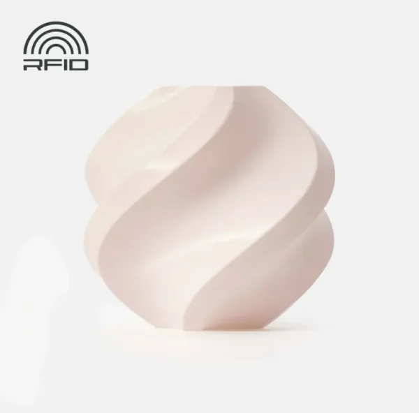 3D printed model made with Bambu Lab PLA Basic Beige filament featuring smooth matte beige finish and RFID support, color code 10201