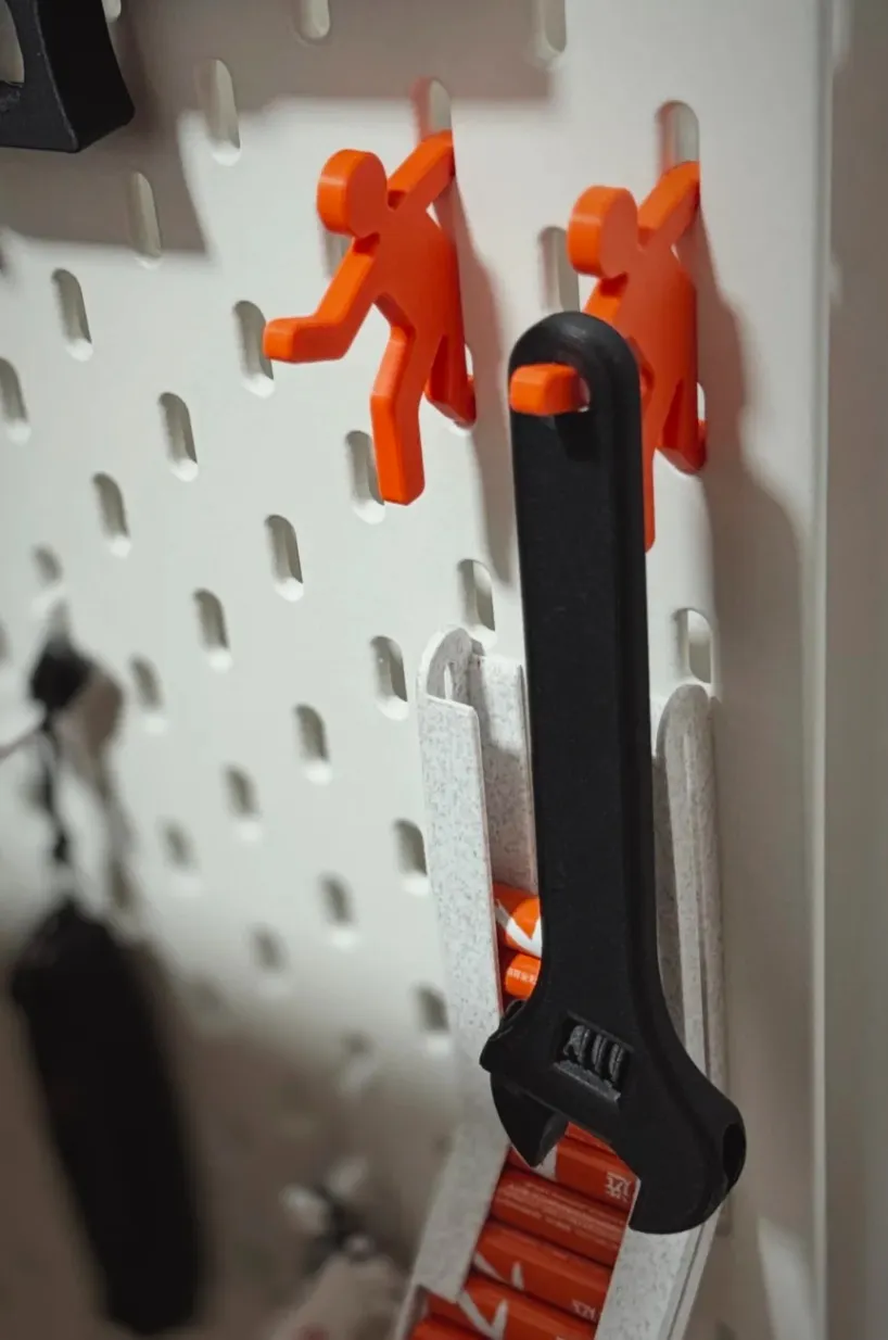 Bambu Lab PETG HF orange filament 33300 3D printed wall tool hook organizer