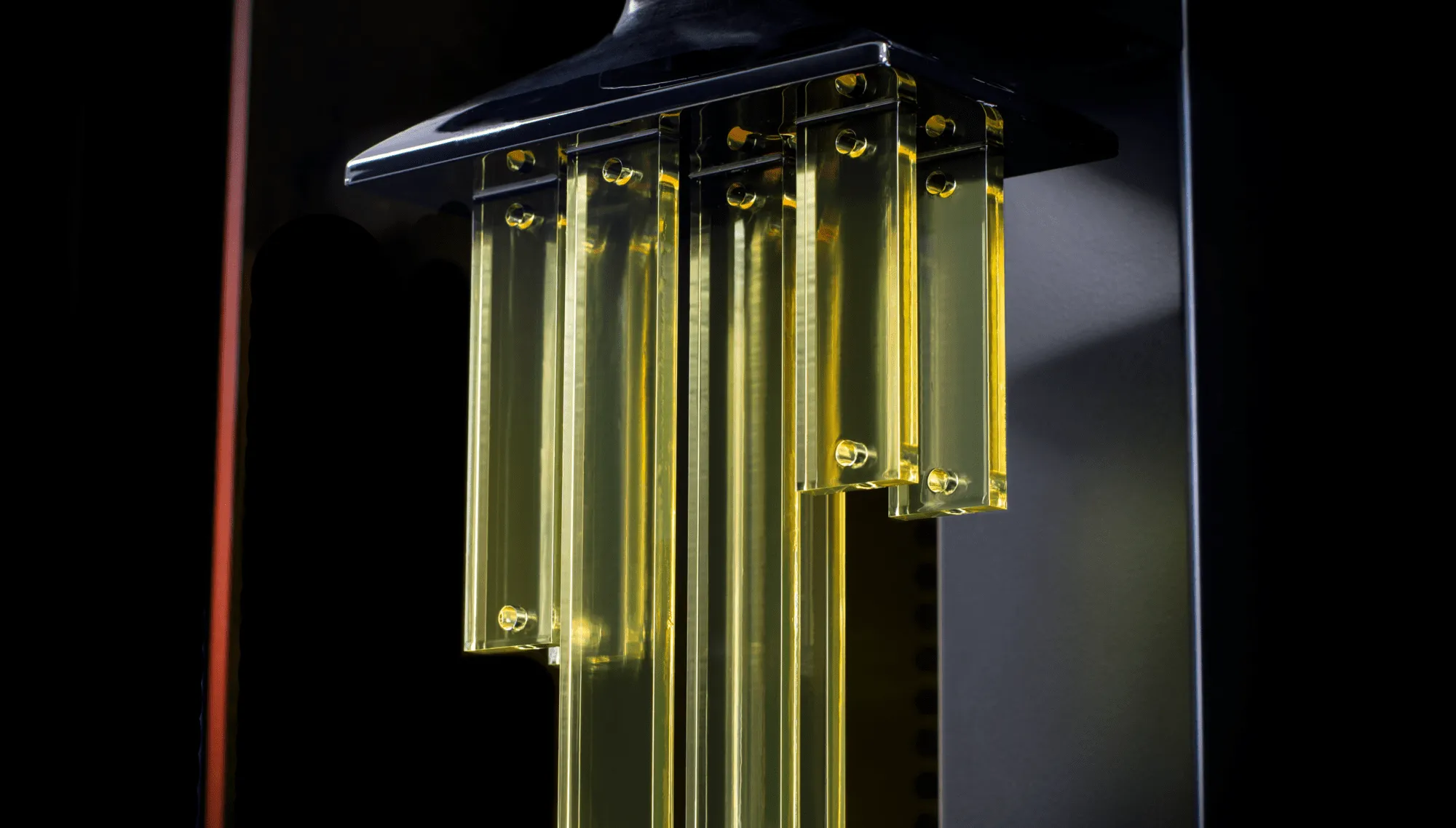 Transparent structural component manufactured using CE 221 cyanate ester resin, designed for high-temperature and high-performance industrial applications.