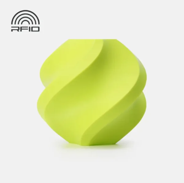 RFID-related 3D printed sample in bright green made with Bambu Lab PLA Basic Bright Green filament 1kg 10503