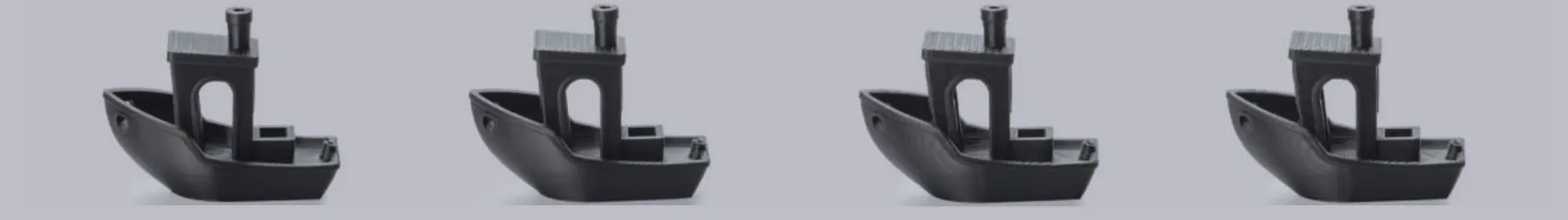 3D printing speed comparison using Benchy test model at different print speeds