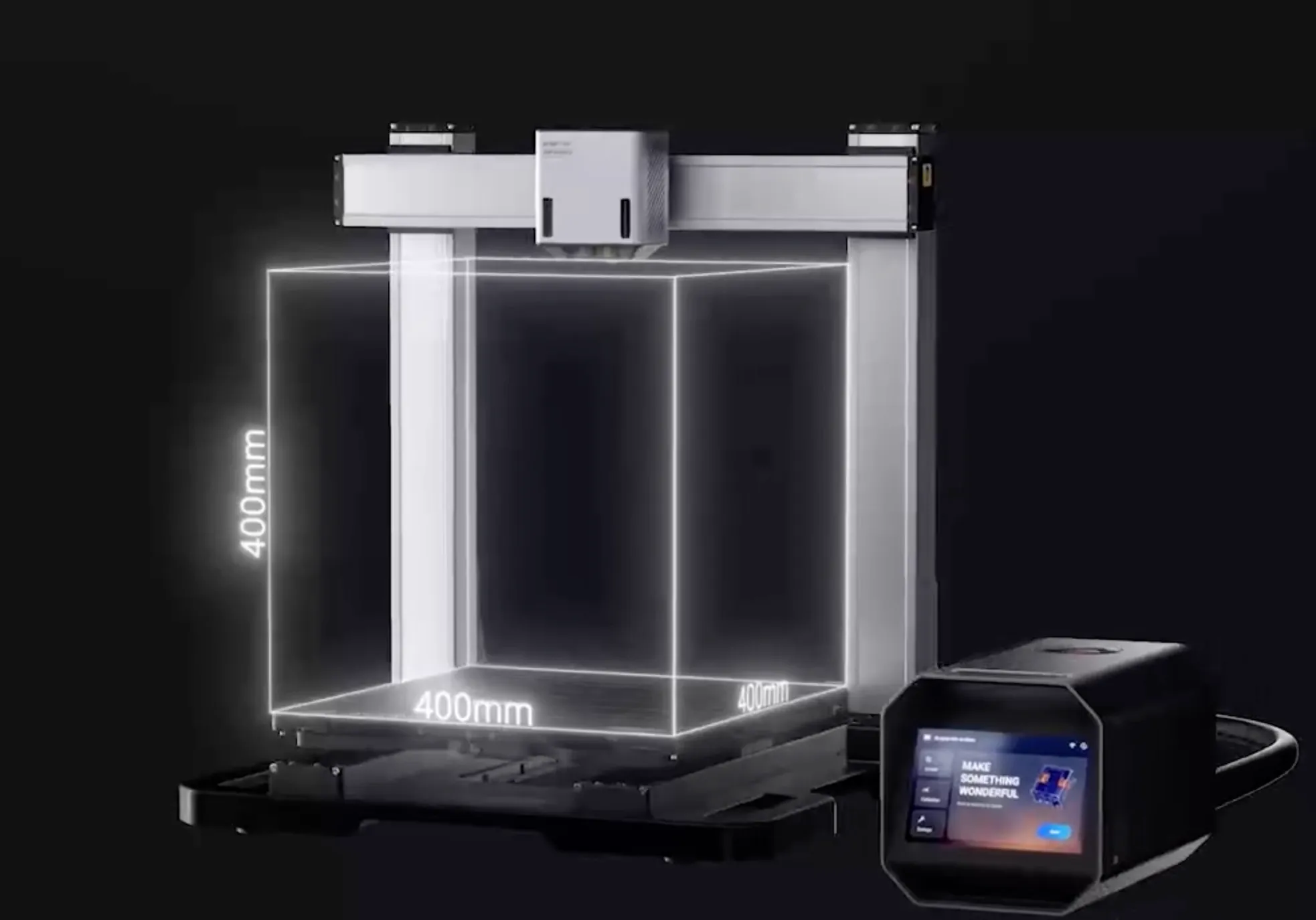 Snapmaker Artisan 400 x 400 x 400 mm build volume visualization