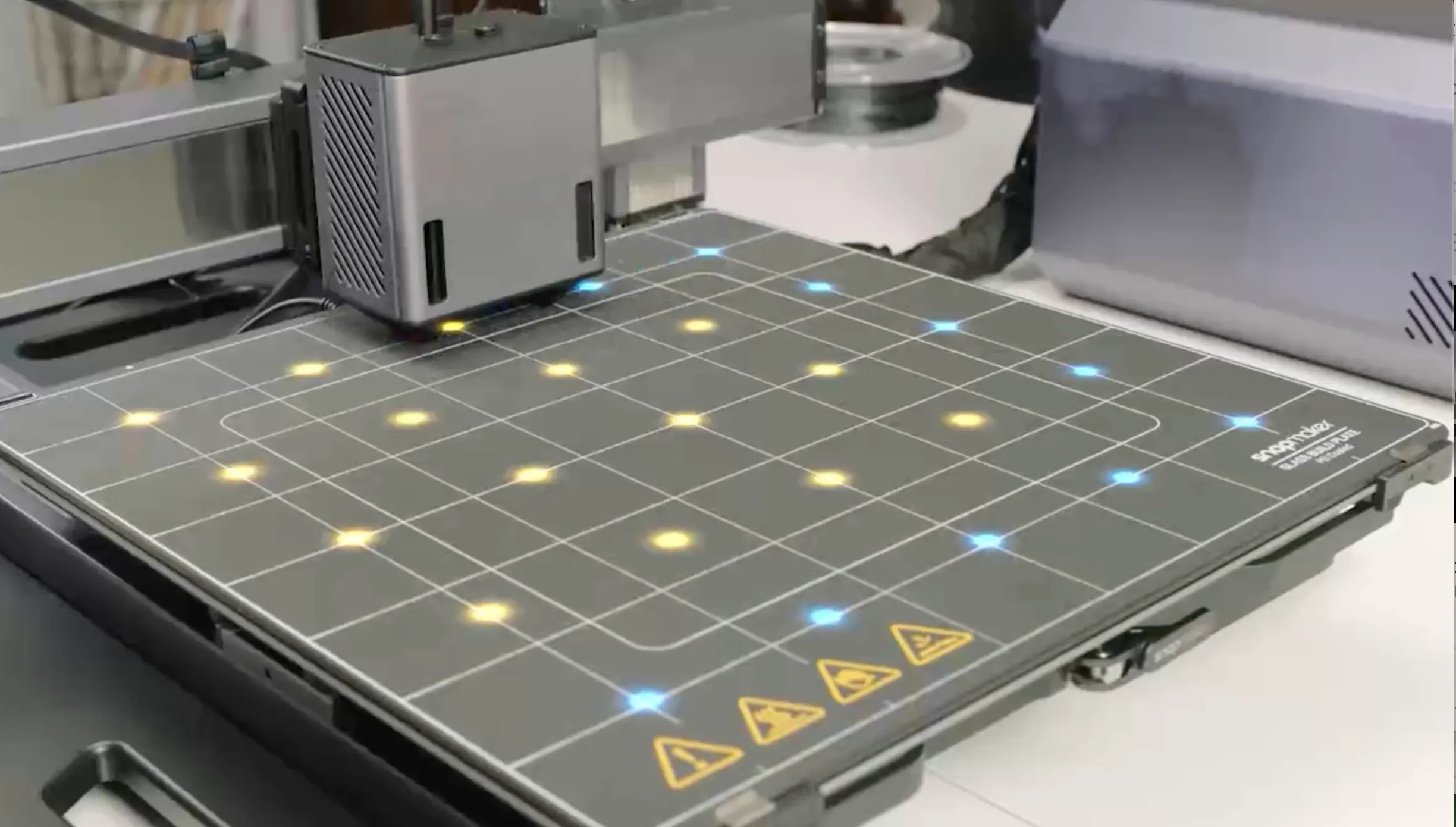 Snapmaker Artisan automatic bed leveling grid visualization