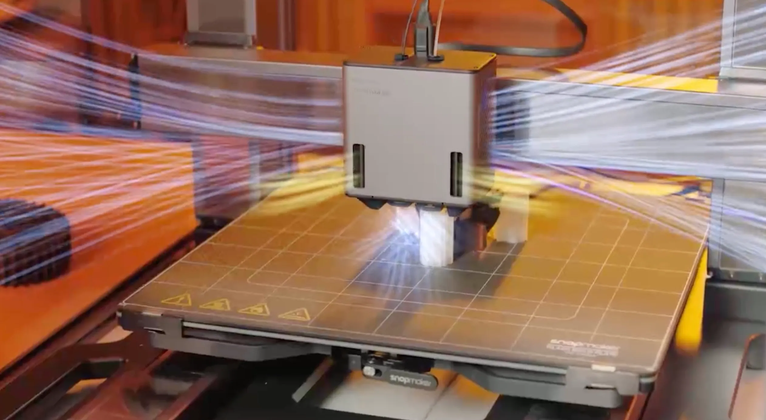 Snapmaker Artisan high-speed 3D printing motion blur