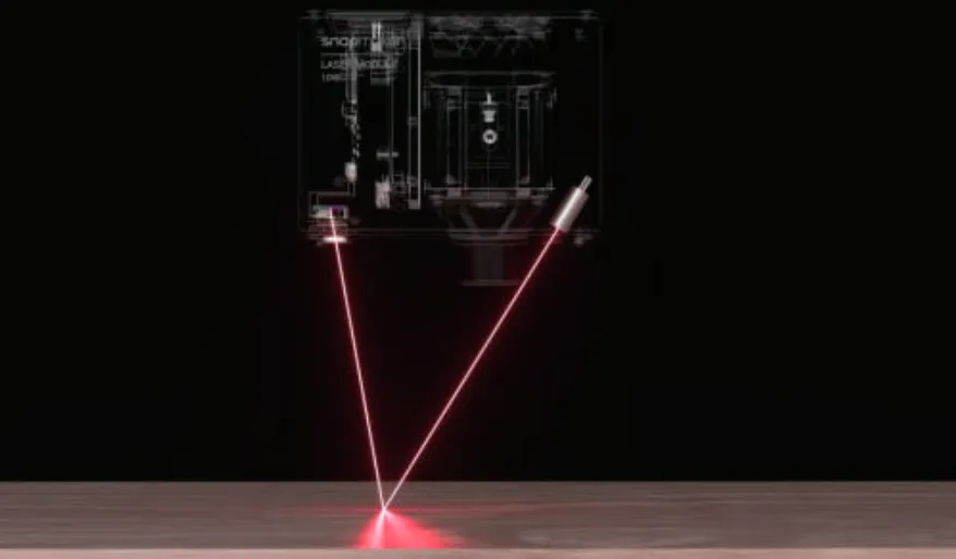 Ultra-fine laser beam spot illustration