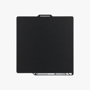 Bambu Cool Plate SuperTack Pro black build plate for PLA and PETG with flat surface and tab handle