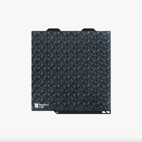Bambu Lab 3D Effect diamond surface build plate for A1 Mini with geometric textured pattern black flexible plate