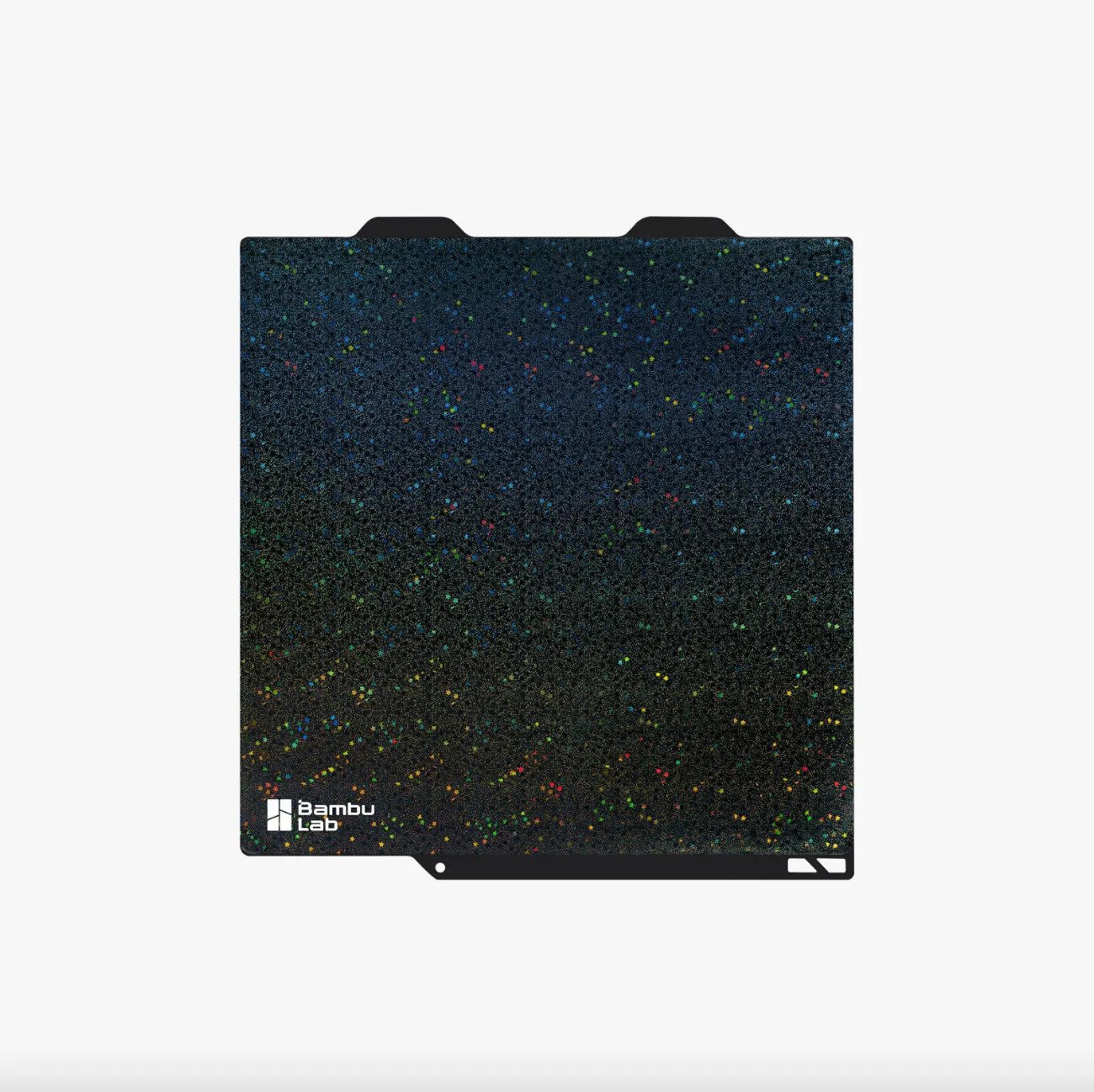 Bambu Lab 3D Effect galaxy surface build plate for A1 Mini with multicolor speckled texture black plate