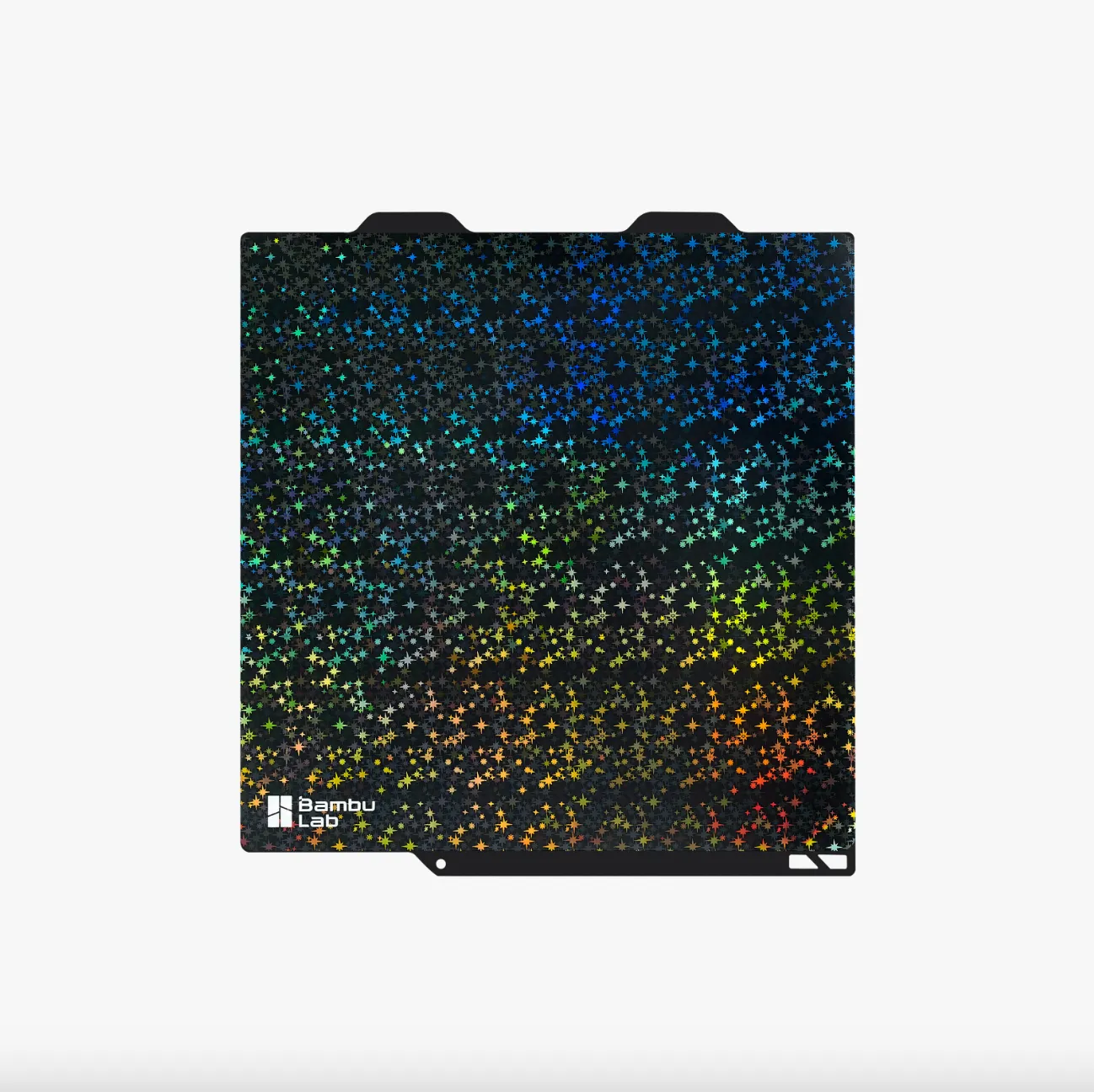 Bambu Lab 3D Effect starry surface build plate for A1 Mini with rainbow star pattern textured plate