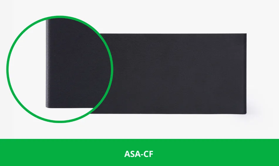 matte surface texture detail of Bambu Lab ASA-CF Black Filament 1.75mm 1kg Color Code 46101 showing carbon fiber reinforced finish