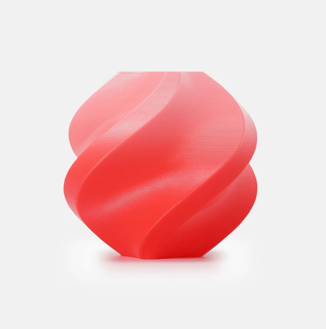 spiral vase model 3D printed with Bambu Lab TPU 90A Blaze Filament with Spool color code 51901