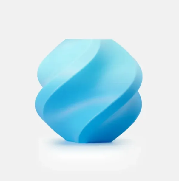 spiral vase model 3D printed with Bambu Lab TPU 90A Frozen Filament with Spool color code 51900