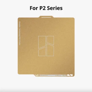 Bambu textured PEI flexible magnetic build plate for P2S 3D printer gold surface
