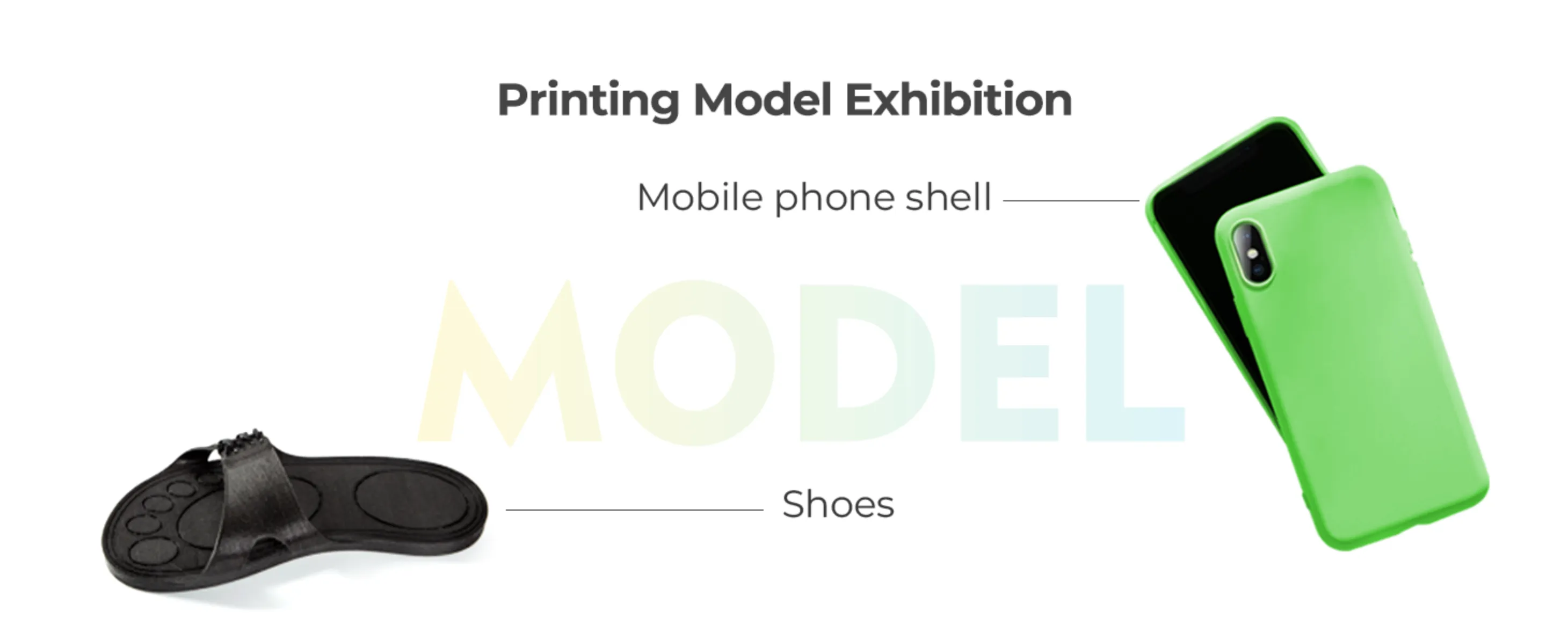 3D printed models using CR TPU filament including flexible mobile phone case and shoe sole demonstration