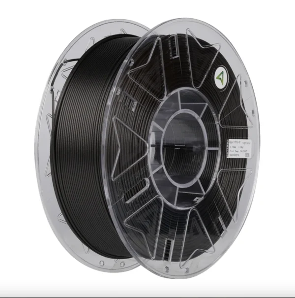 Creality Hyper PETG-CF black filament spool 1.75mm 1kg carbon fiber reinforced PETG on transparent reel