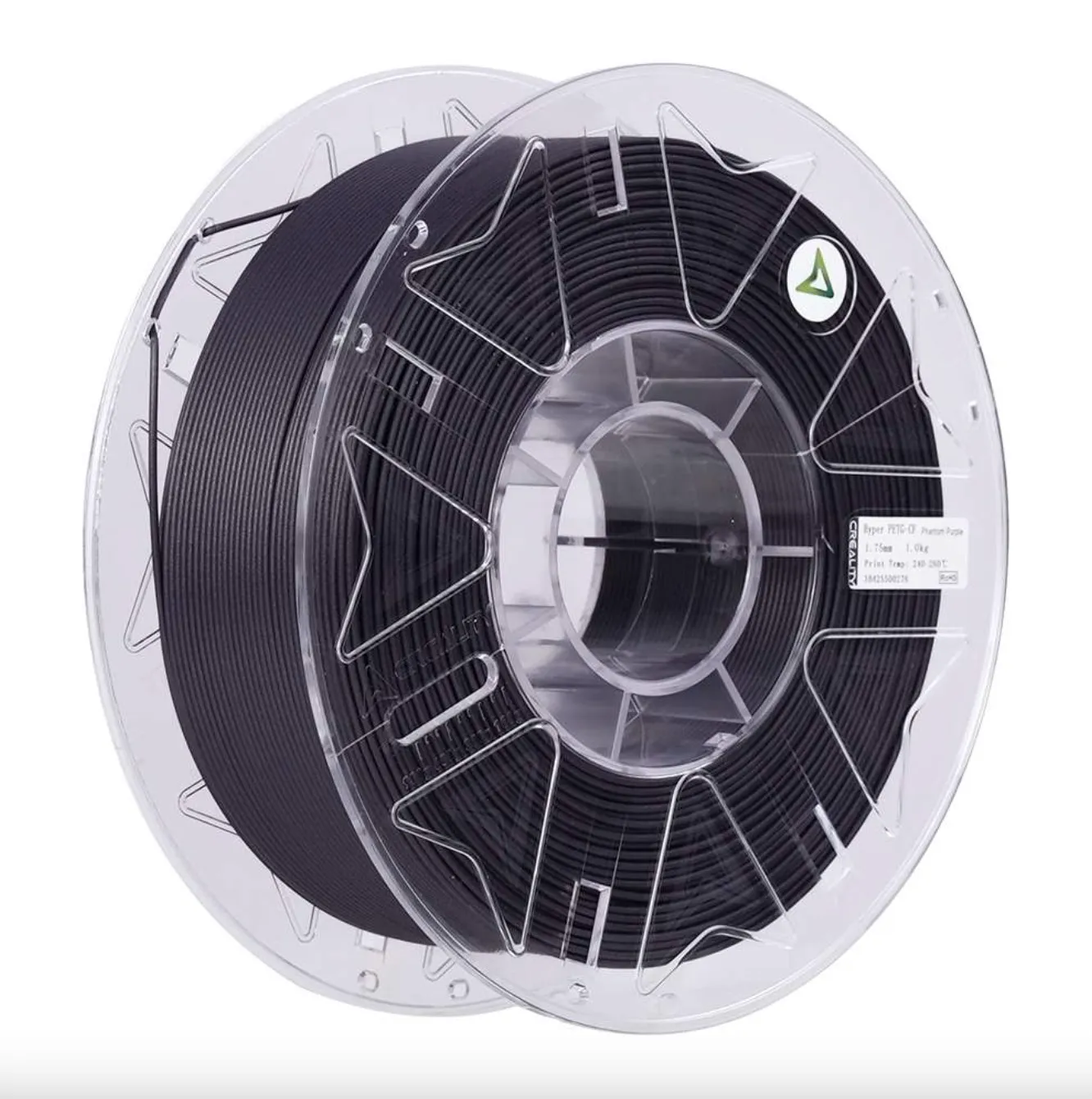 Creality Hyper PETG-CF phantom purple filament spool 1.75mm 1kg carbon fiber PETG on transparent reel
