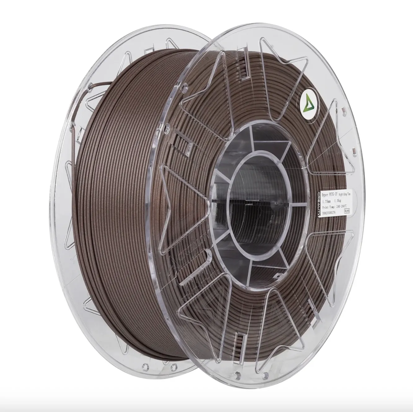 Creality Hyper PETG-CF tea brown filament spool 1.75mm 1kg carbon fiber PETG on transparent reel