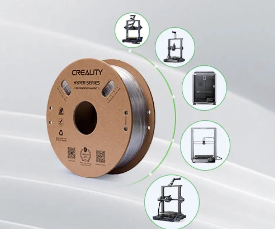 Creality Hyper PETG Filament spool compatible with various Creality 3D printers