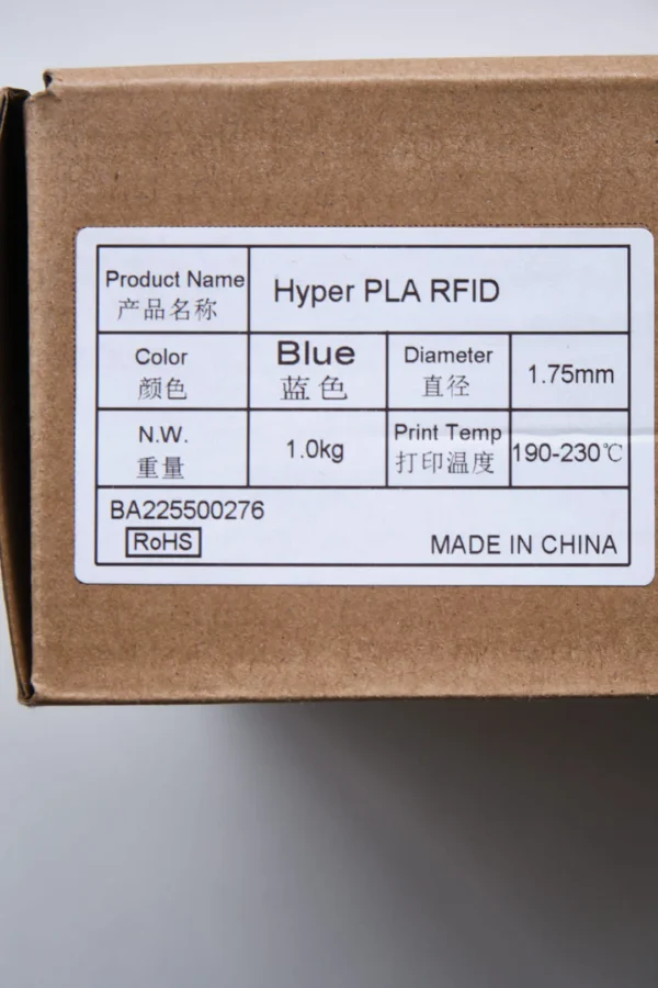 Creality Hyper Series PLA RFID Blue filament 1.75mm 1kg - Voxelfuse3d