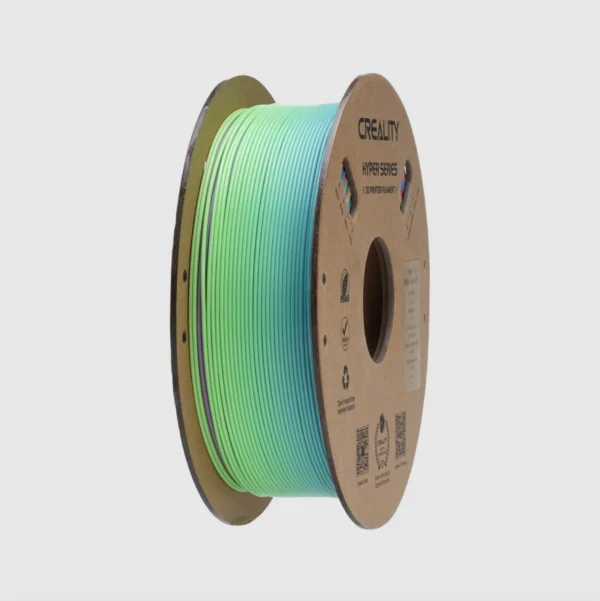 Creality Hyper Rainbow PLA Wild Blossom Short filament spool with green blue gradient colors 1.75mm 1kg