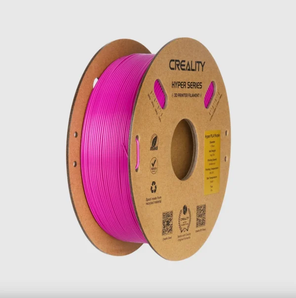 Creality Hyper Series PLA Purple filament 1.75mm 1kg spool with cardboard reel and purple 3D printer filament