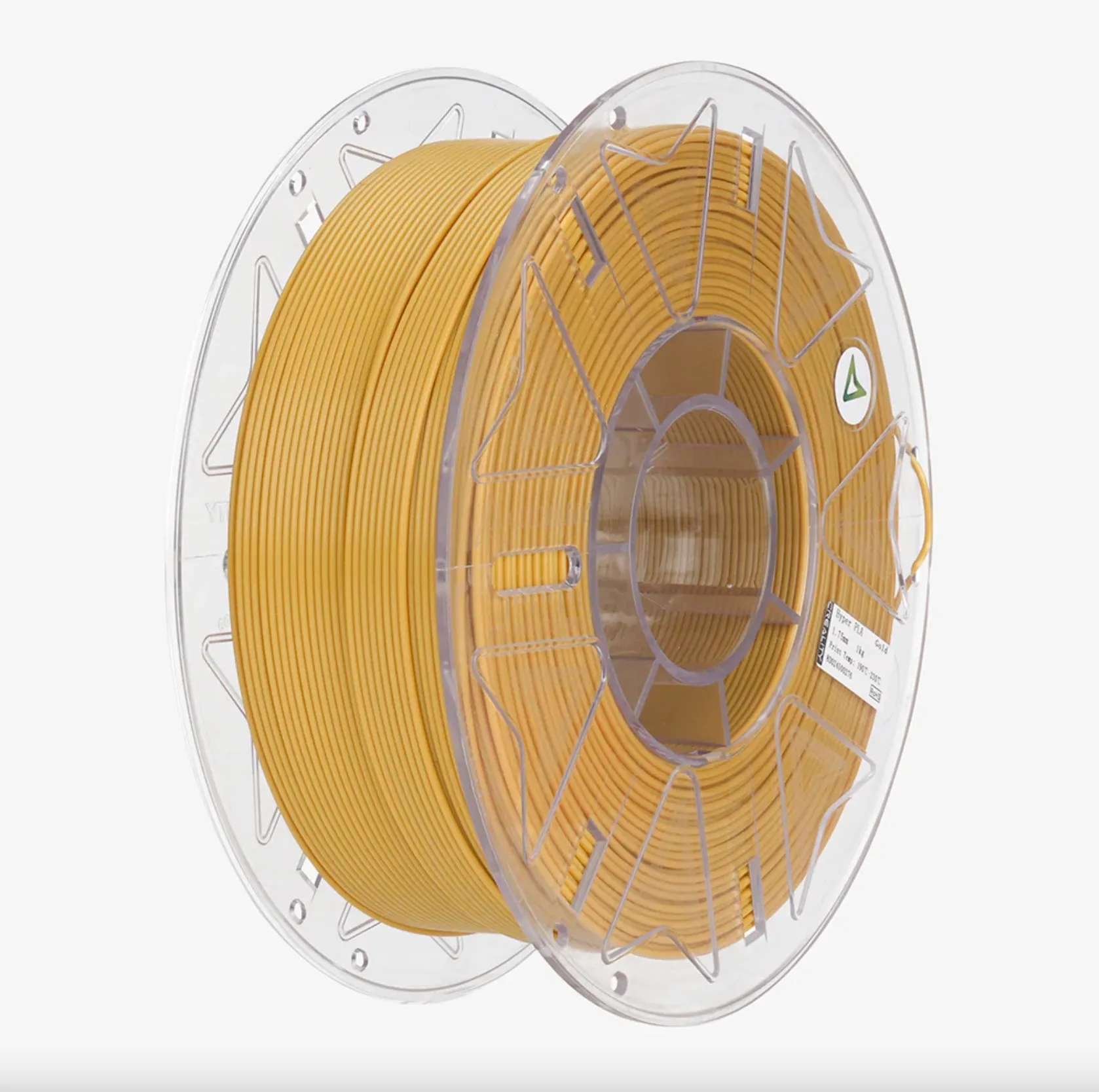 Creality Hyper Series PLA RFID Gold filament 1.75mm 1kg spool angled view