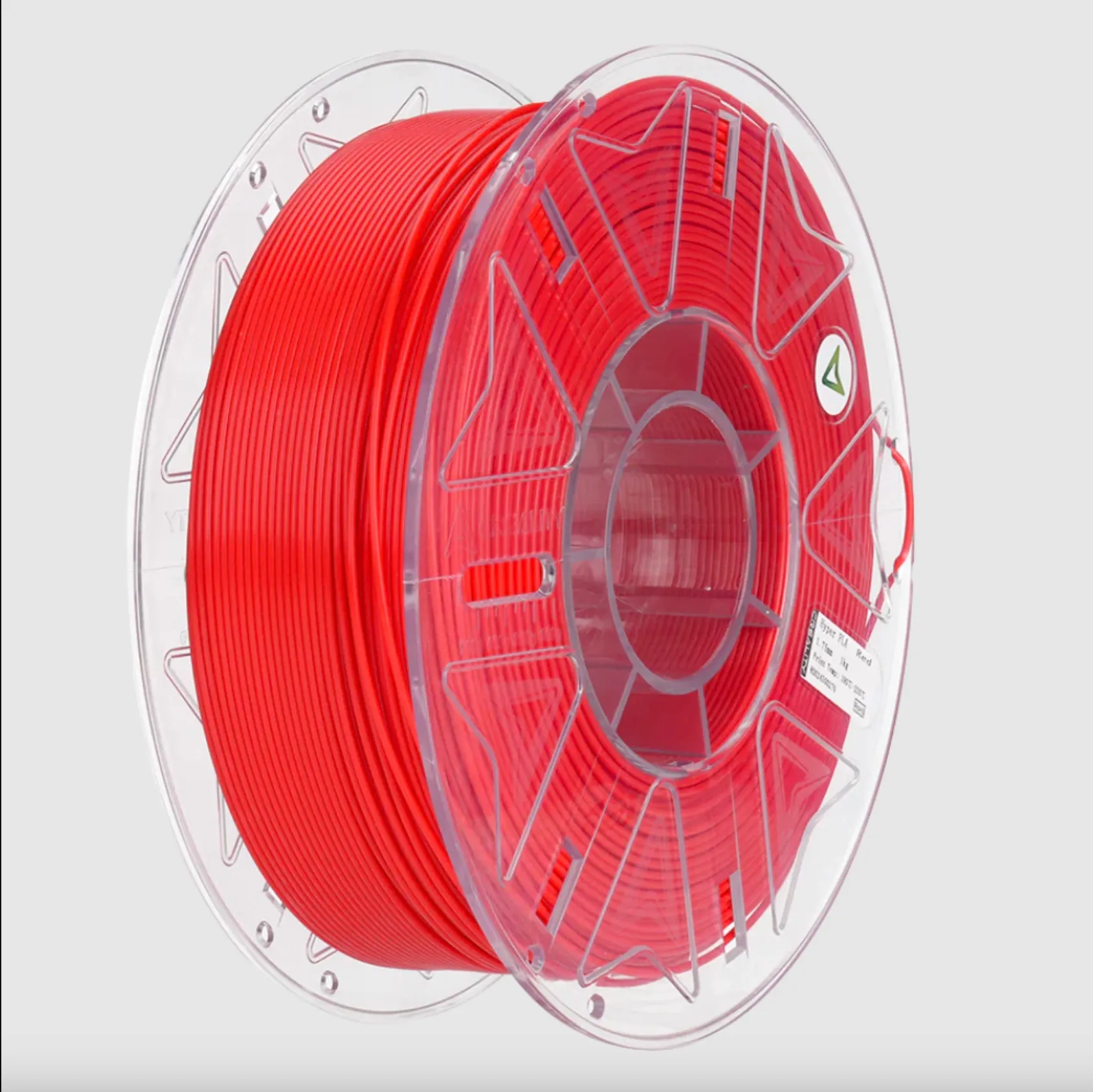 Creality Hyper Series PLA RFID red filament spool 1.75mm 1kg with transparent reel design