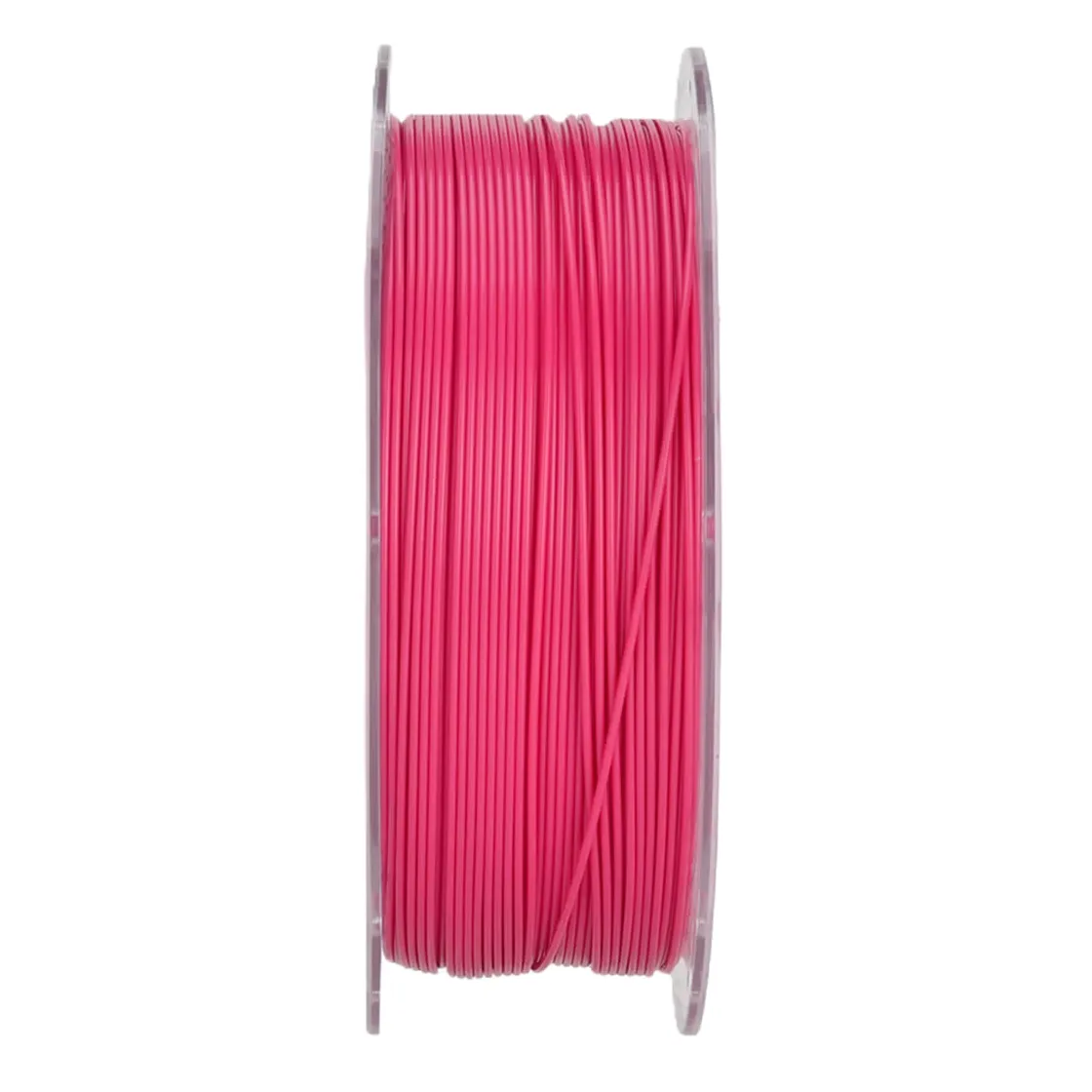 Side profile of Creality Hyper Series PLA RFID viva magenta filament spool showing even filament winding