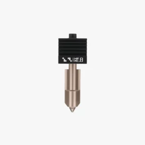 FAH045 Bambu 0.8 mm tungsten carbide high flow nozzle for H2 and P2S with black heatsink and gold nozzle body