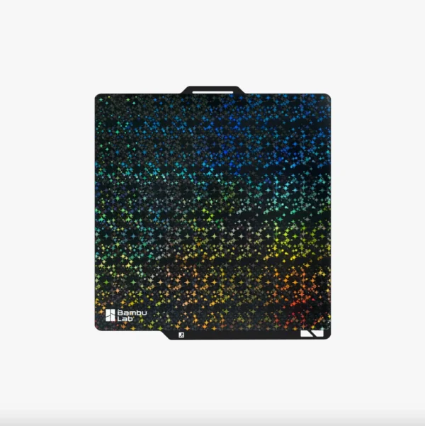 FAP016-N Bambu 3D Effect Plate Starry Surface for A1 P1P P1S X1C X1E Bambu Lab 3D Effect Plate starry surface texture build plate FAP016-N with rainbow star pattern for A1 P1P P1S X1C X1E