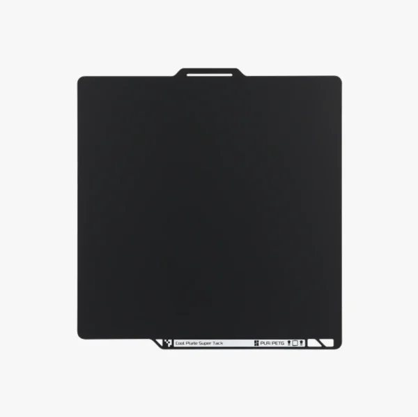FAP040 Bambu Cool Build Plate SuperTack Pro for H2D and H2S with black surface and front label for PLA PETG