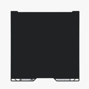 FAP041 Bambu Cool Build Plate SuperTack Pro for H2C showing flat black build surface with labeled edge for PLA and PETG printing