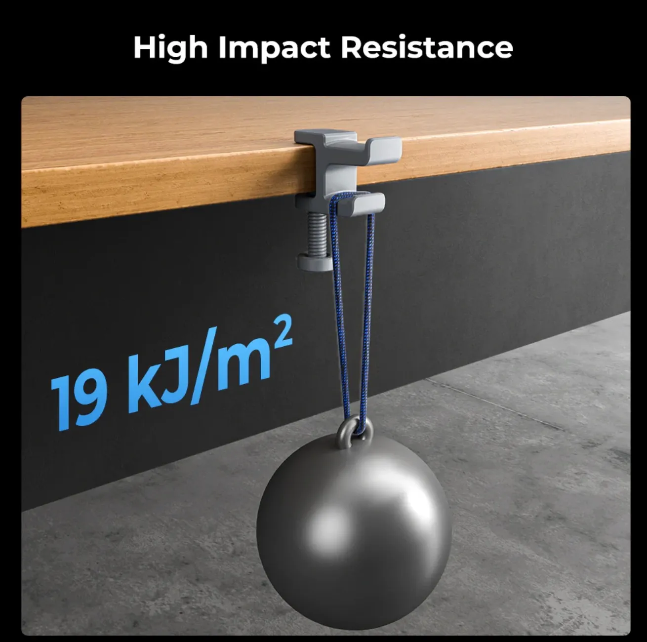 Hyper Series ABS 3D Printing Filament 1kg showing high impact resistance with weight load test